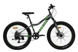 Велосипед LORAK Safe PLUS 24 серо-зеленый купить в Воронеже