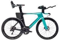 Шоссейный велосипед Bianchi Aquila RC TRI Force eTap AXS E1 ZY (2026) черно-бирюзовый внешний вид