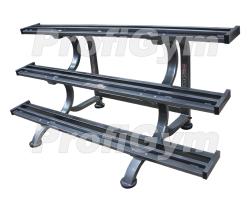 Стеллаж для профессиональных гантелей трехрядный на 9 пар ProfiGym СТ3-1400-K купить в Воронеже