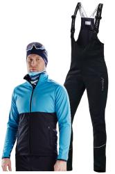 Утеплённый лыжный костюм Nordski Premium Light Blue-Black 2020 мужской NSM443284-NSM304100 купить в Воронеже