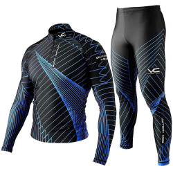 Лыжный комбинезон Quantum, унисекс, черно-синий купить в Воронеже