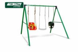 Качели SLP SYSTEMS 3 секции + лодочка белое + качели с фиксацией зеленая + качели с фиксацией красно-желтое купить в Воронеже
