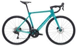 Шоссейный велосипед Bianchi Specialissima Comp 105 Di2 (2025) бирюзово-черный внешний вид