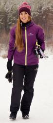 Женский утеплённый прогулочный лыжный костюм Nordski Motion Purple/Black NSW421733 = NSJ319733-NSJ444100 купить в Воронеже