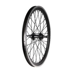 Колесо заднее 20" под трещ. стальн. на гайках, обод непистонир., черн. (сборка) купить в Воронеже