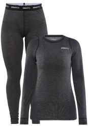 Тёплый Комплект термобелья с шерстью мериноса CORE WOOL MERINO 180 SET Black Melange женский 1909710-998000  купить в Воронеже