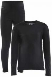 Тёплый комплект термобелья Craft Core Warm Baselayer Black детский 1909712-999000 черный купить в Воронеже