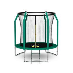 Батут премиум 8FT с внутренней страховочной сеткой и лестницей (Dark green) ARLAND купить в Воронеже