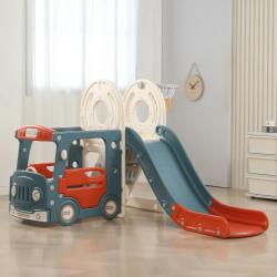 Игровой комплекс с горкой UNIX Kids Bus (171 cm) Red купить в Воронеже