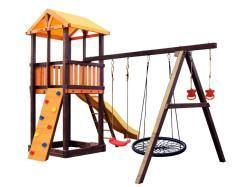 Игровой комплекс Perfetto sport «Pitigliano-4» + качели "Паутина" купить в Воронеже