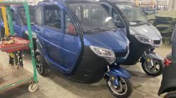 Трицикл GreenCamel Шторм (60V 2200W) кабина, понижающая синий купить в Воронеже