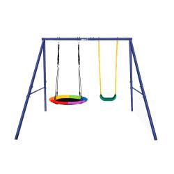 Качели уличные с воротами UNIX Kids двойные 80+40 см Color купить в Воронеже