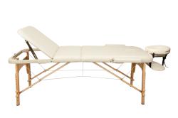 Массажный стол Atlas Sport 70 см складной 3-с деревянный (бежевый) купить в Воронеже