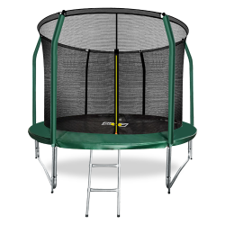 Батут премиум 10FT с внутренней страховочной сеткой и лестницей (Dark green) ARLAND купить в Воронеже