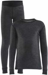 Детский теплый комплект термобелья CRAFT Core Wool Merino Set JR black melange 1909714-998000 купить в Воронеже