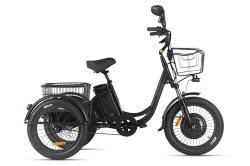 Трицикл Eltreco Porter Fat 500 черный внешний вид