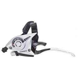 Шифтер ручка тормоза Shimano EF51,лев. 3ск, серебр. купить в Воронеже