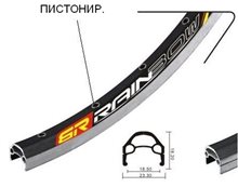 Обод 29" Rainbow DH-18 622 х19С двойной, пистонир. 36 отв. черн купить в Воронеже