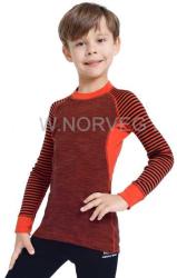 Терморубашка из шерсти мериноса Norveg Climate Control Orange детская 4CCU2HLRU-148 купить в Воронеже
