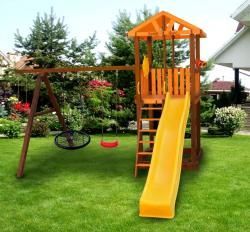 Игровой комплекс Perfetto sport «Pitigliano-3» + качели "Паутина" купить в Воронеже