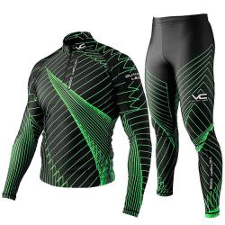 Лыжный комбинезон Quantum, унисекс, черно-зеленый купить в Воронеже