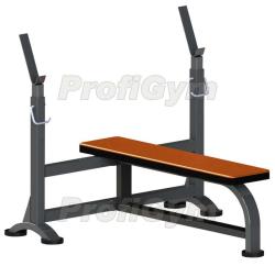 Скамья для жима лежа с 1-й прямоугольной подушкой и гнутыми фиксаторами ProfiGym СК-0030-H купить в Воронеже