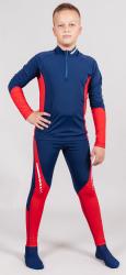 NSJ435710 Детский раздельный гоночный комбинезон NordSki Jr.Base Dark Blue/Red купить в Воронеже