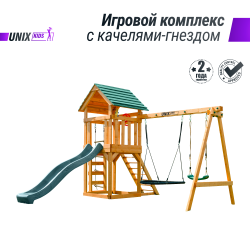 Детский игровой комплекс UNIX Kids (6 in 1) Dark Green купить в Воронеже