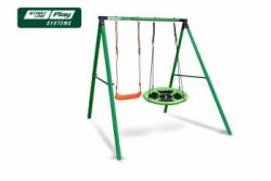 Качели SLP SYSTEMS 2 секции + лодочка красная + гнездо зеленое купить в Воронеже