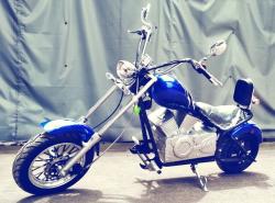 Электромотоцикл GreenCamel Чоппер C100 (60V 1000W R12) синий купить в Воронеже