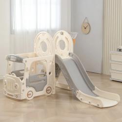 Игровой комплекс с горкой UNIX Kids Bus (171 cm) Grey купить в Воронеже