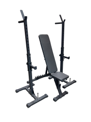 Домашний комплект Скамья для жима + Стойки со страховкой и брусьями купить в Воронеже