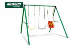 Качели SLP SYSTEMS 3 секции + сиденье с фиксацией красно-желтое + сиденье гибкое + сиденье лодочка белое купить в Воронеже