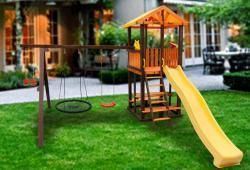 Игровой комплекс Perfetto sport «Bari-3» + качели "Паутина" купить в Воронеже