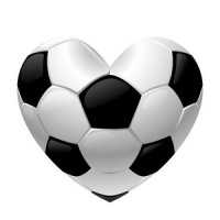 НАКЛЕЙКА СЕРДЦЕ ФУТБОЛЬНОЕ ЦВЕТНОЕ 12*12 СМ Ф#03 купить в Воронеже