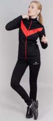 Женский утеплённый лыжный костюм Nordski Base Black-Red с высокой спинкой NSW811910-NSW441100 купить в Воронеже